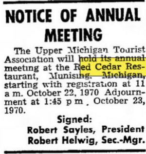 The Red Cedar - Oct 1970 Meeting